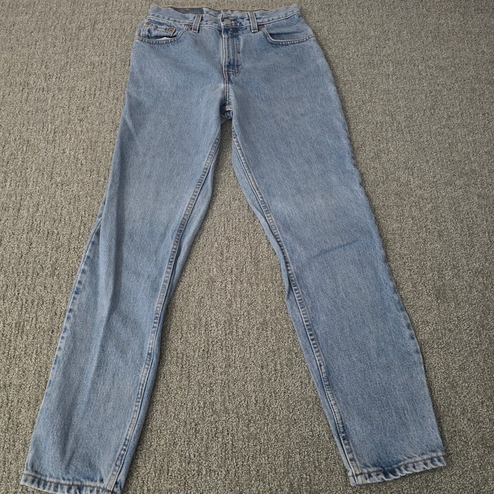 Vintage 90s Levis 550 Jeans Womens 9 JR M Light Wash Mom USA Tapered